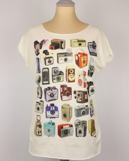 T-Shirt - Fotoapparate bunt