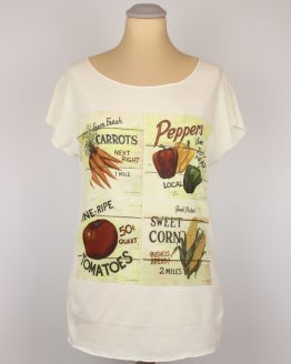 T-Shirt - Vintage Gemüse-Kacheln