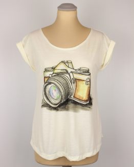 T-Shirt - umgenäht - Fotoapparat Vintage